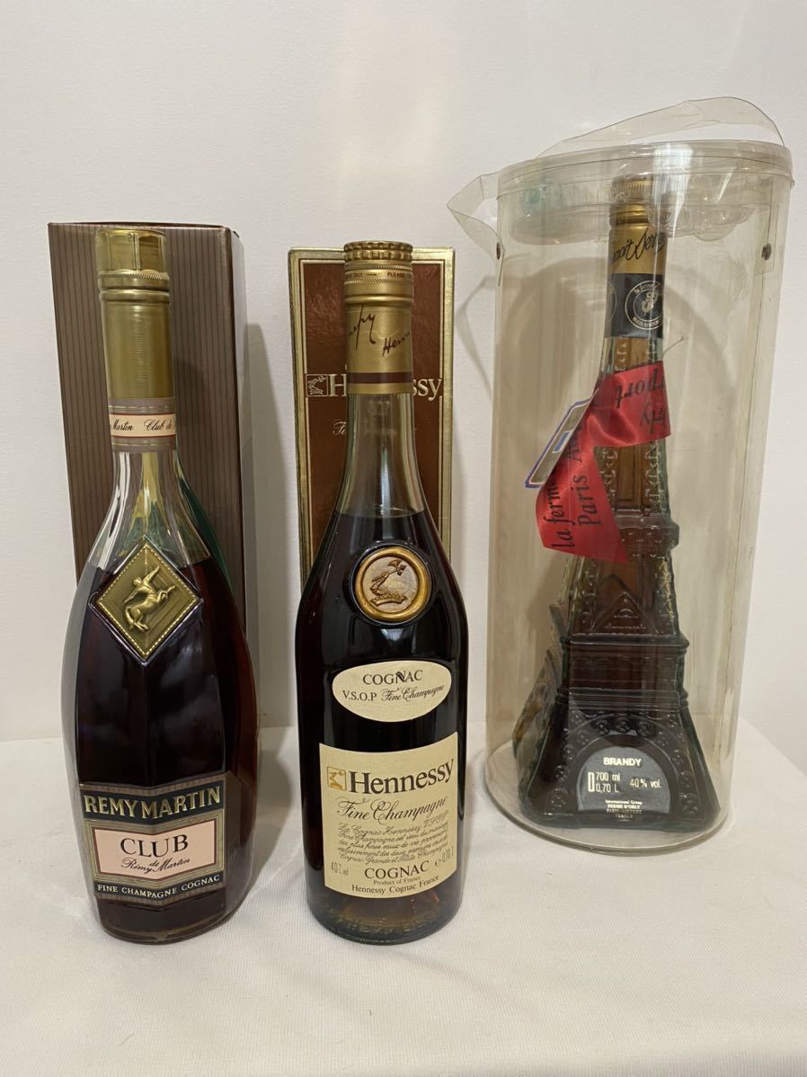 赤字超特価，人気 ブランデー 700ml 3本セット 未開栓 1円スタート クラブド レミーマルタン ヘネシー等 まとめ Hennessy コニャック ウイスキー(レミーマルタン)｜売買されたオークション情報、yahooの商品情報を コニャック