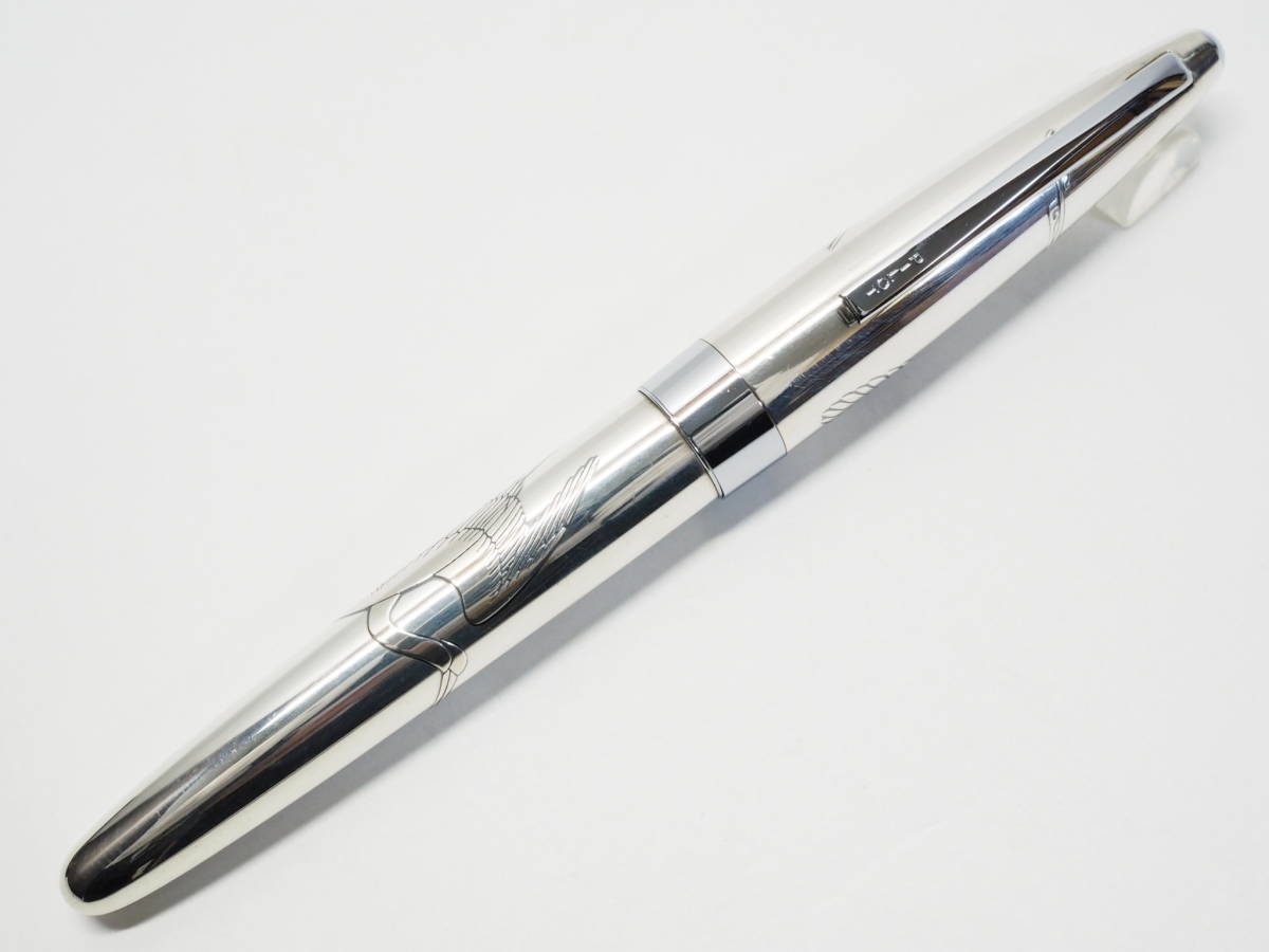 パイロット シルバーン 鶴 PILOT 18K 万年筆 0 （中字） silvern 極細