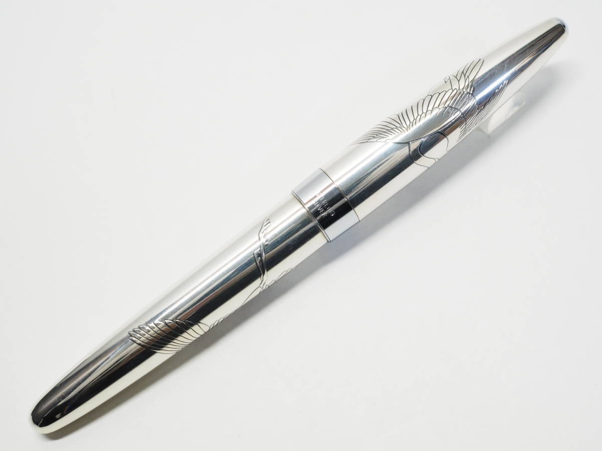パイロット シルバーン 鶴 PILOT 18K 万年筆 0 （中字） silvern 極細