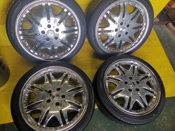 S810★YOKOHAMA ★215/40R18 4本セット 室内保管 2016年 18×7.5 オフセット＋48 PCD114.3