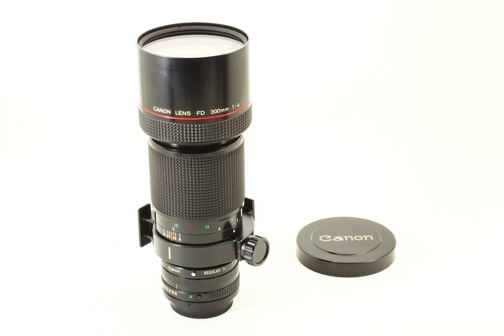 外観極上品◇Canonキヤノン New FD 300mm F4L◇レア 大口径望遠レンズ