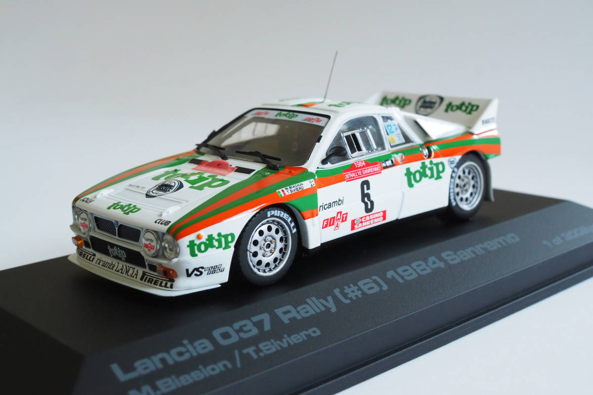 美品】 1/43 hpi Lancia 037 Rally totip #6 1984 Sanremo M.Biasion