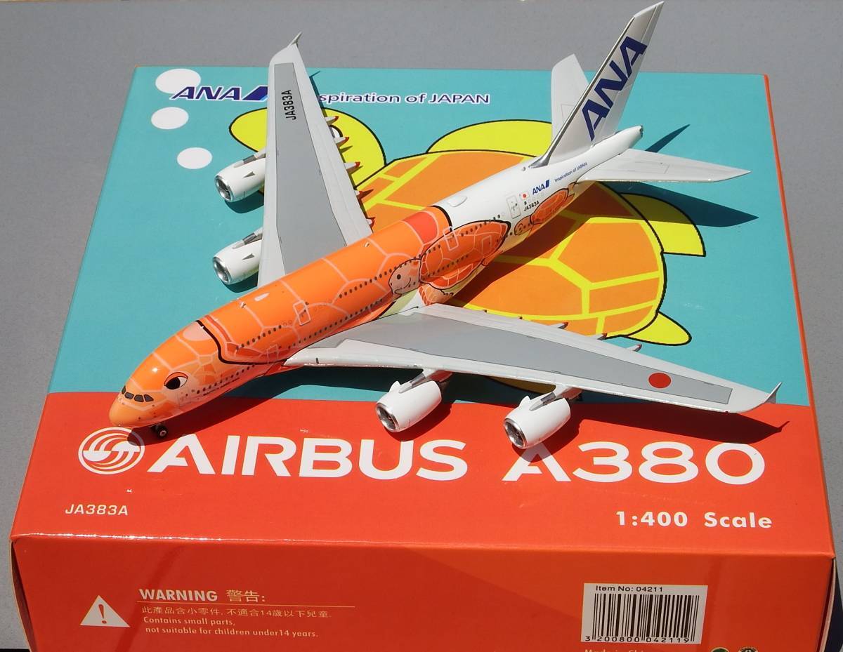 ANA A380-800「FLYING HONU・サンセットオレンジ」 JA383A 1/400