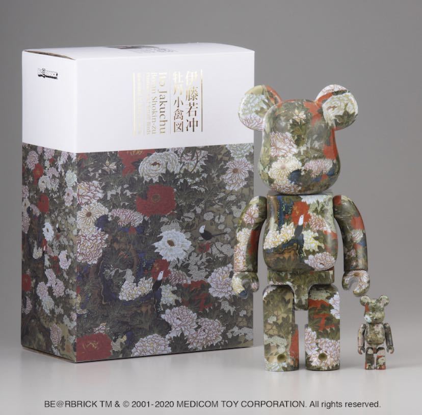 フィギュア BE@RBRICK 伊藤若冲 桃花小禽図 100% & 400%