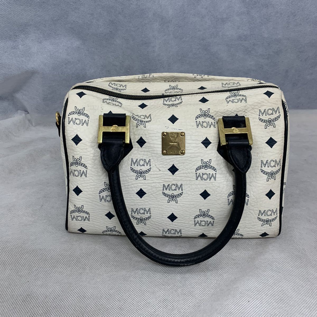 MCM ホワイト ミニ バッグ エムシーエム ヴィセトス ボストンバッグ 