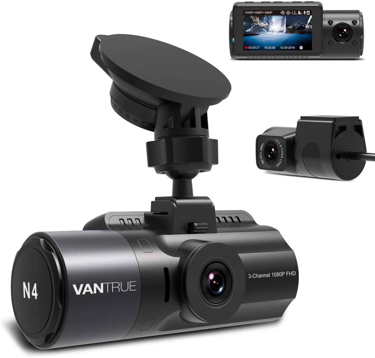 爆買い，SALE 3カメラ ドライブレコーダー VANTRUE N4 令和最新版 車内外同時撮影 SONY STARVISセンサー 1440P+1080P+1080P スーパーコンデンサ内蔵(その他)｜売買されたオークション情報、yahooの商品情報をアーカイ その他