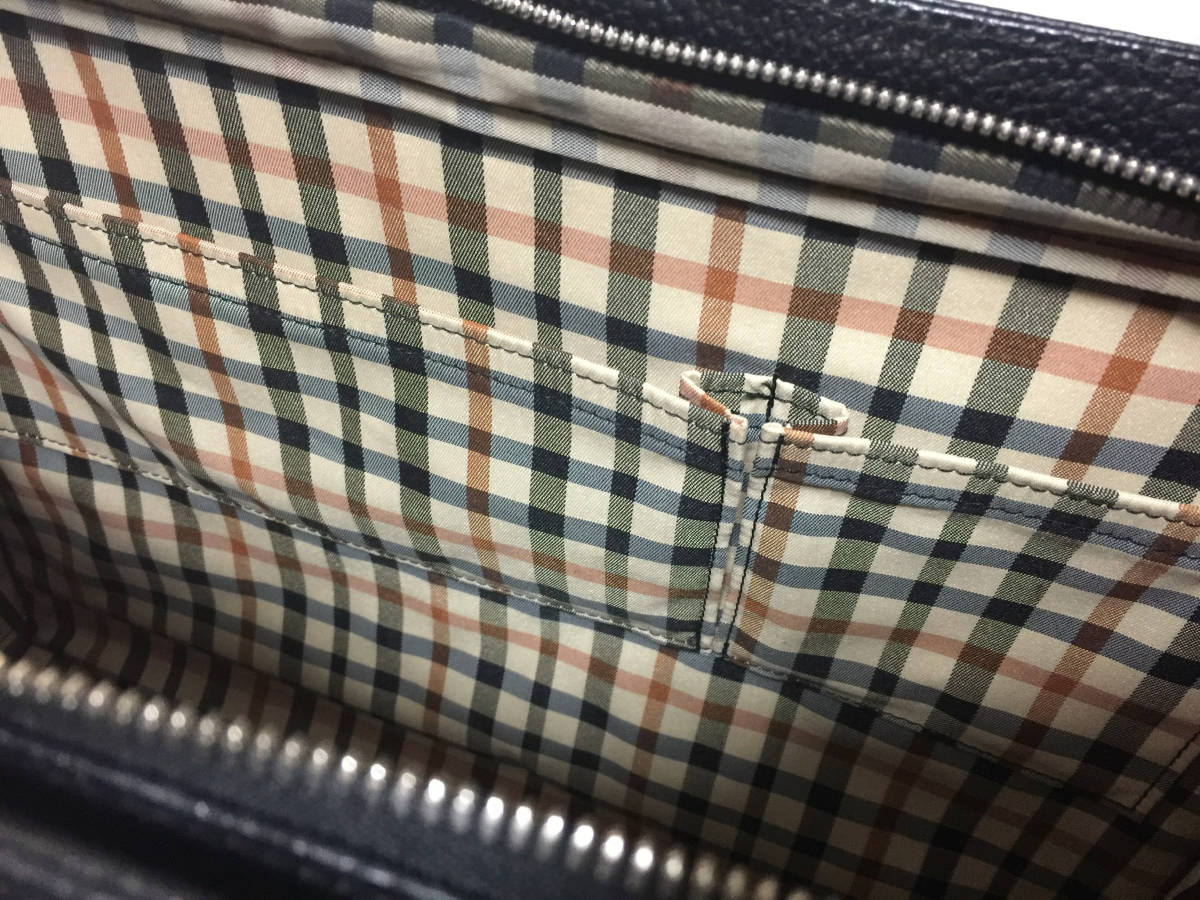 高級 DAKS ダックス ACE製 牛革 レザー ブリーフケース ビジネスバッグ 