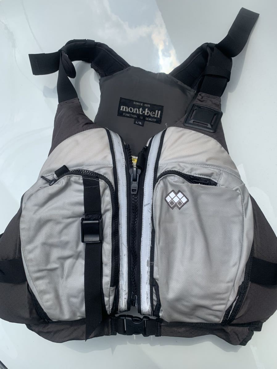 mont-bell アングラー　ライフジャケット ブラック　L XL モンベル ライフジャケット L/XL mont-bell モンベル アングラー