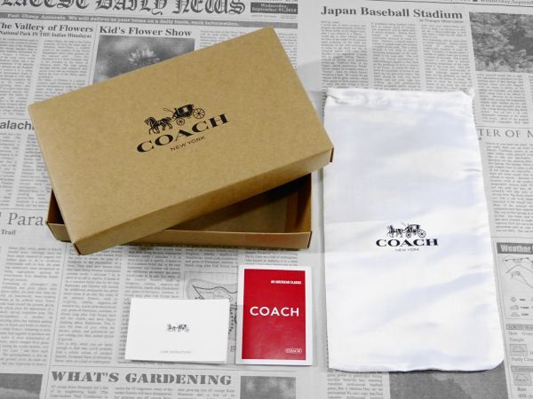 本物 未使用品 104】 COACH コーチ ジッピーウォレット シグネチャー 