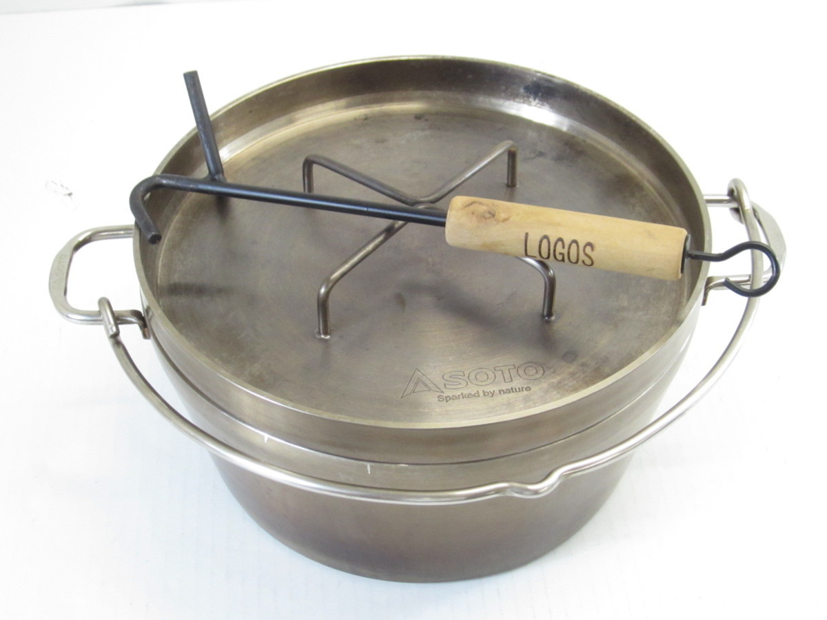  SOTO ソト ステンレスダッチオーブン 収納ケース付き キャンプ用品 #U7953(ダッチオーブン)｜売買されたオークション情報、yahooの商品情報をアーカイブ公開 - オークファン ダッチオーブン