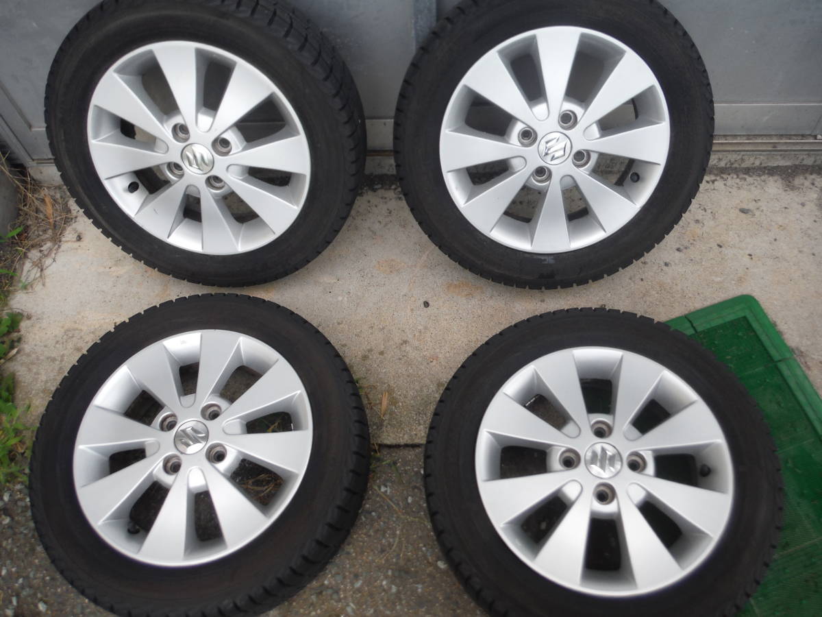 155／65r14ヨコハマスタッドレスバリ山バリ溝スズキ純正アルミ