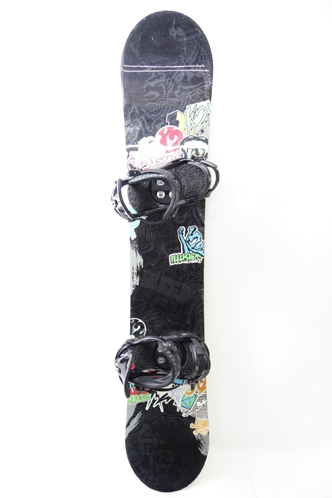 【ビンディング付】スノーボード K2 ILLUSION（イリュージョン）モデル 中古 11/12 K2 Illusion 158cm ビンディング付き スノーボード