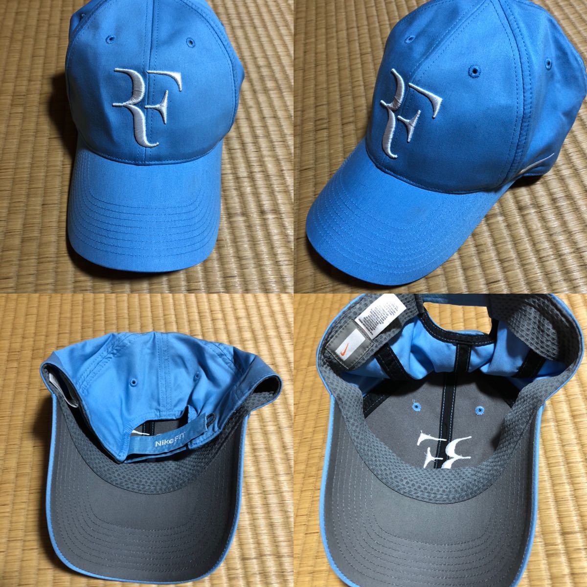 新品，得価 ナイキ社製 RF フェデラー パーソナルロゴ 刺繍入り 薄青/白 NIKE RF CAP Skyblue/White NIKE FIT レアカラー FEDERER(帽子、サンバイザー)｜売買されたオークション情報、yahooの商品情報をアーカイブ公 帽子、サンバイザー