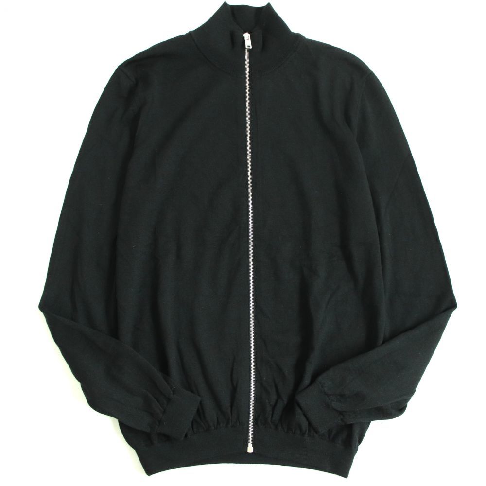 驚きの破格値，送料無料 未使用品▽2019年　PRADA　プラダ　ロゴZIP　ZIPUP　ニットジャケット　ブラック　54　正規品　メンズ