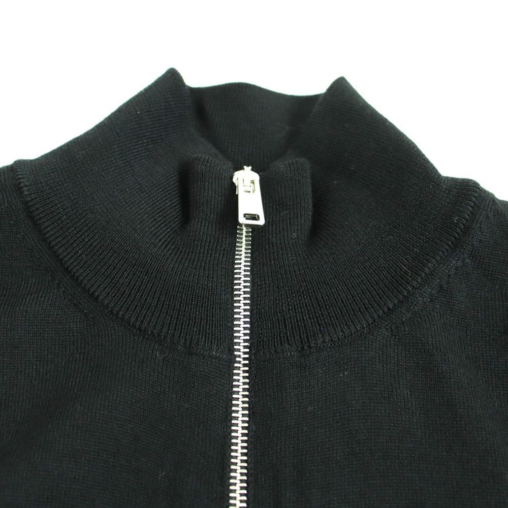 驚きの破格値，送料無料 未使用品▽2019年　PRADA　プラダ　ロゴZIP　ZIPUP　ニットジャケット　ブラック　54　正規品　メンズ
