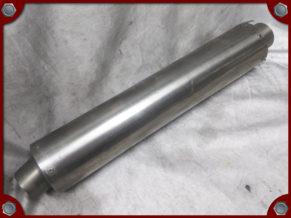 再出品 ○中古品○差込径：60.5mm 汎用 チタンサイレンサー φ100×500mm○[M