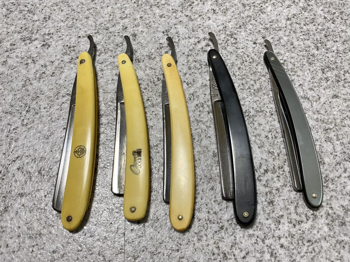 ◇理容 西洋剃刀 F.HERDER.S 他 5本セット SOLINGEN 理容 西洋剃刀