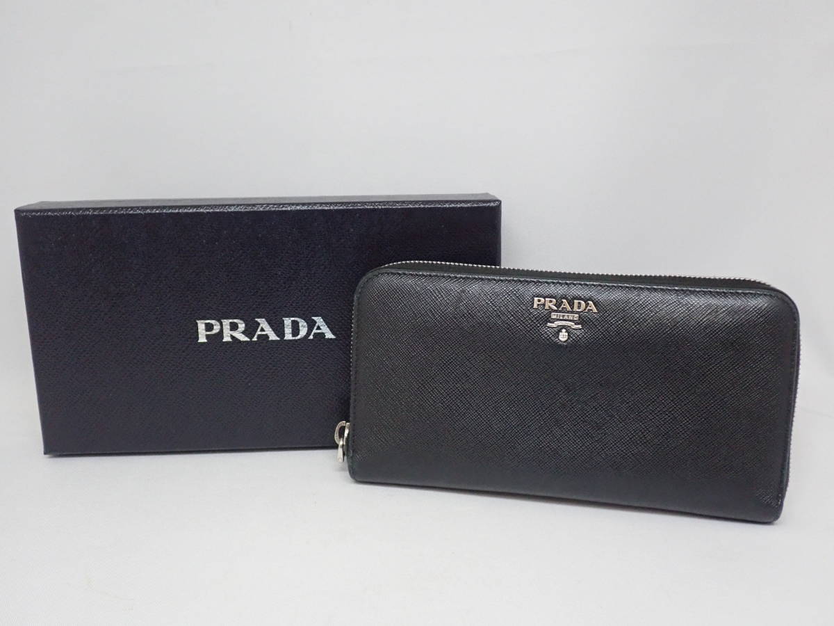 プラダ PRADA 長財布 1ML506 ブラック ラウンドファスナー ラウンド 