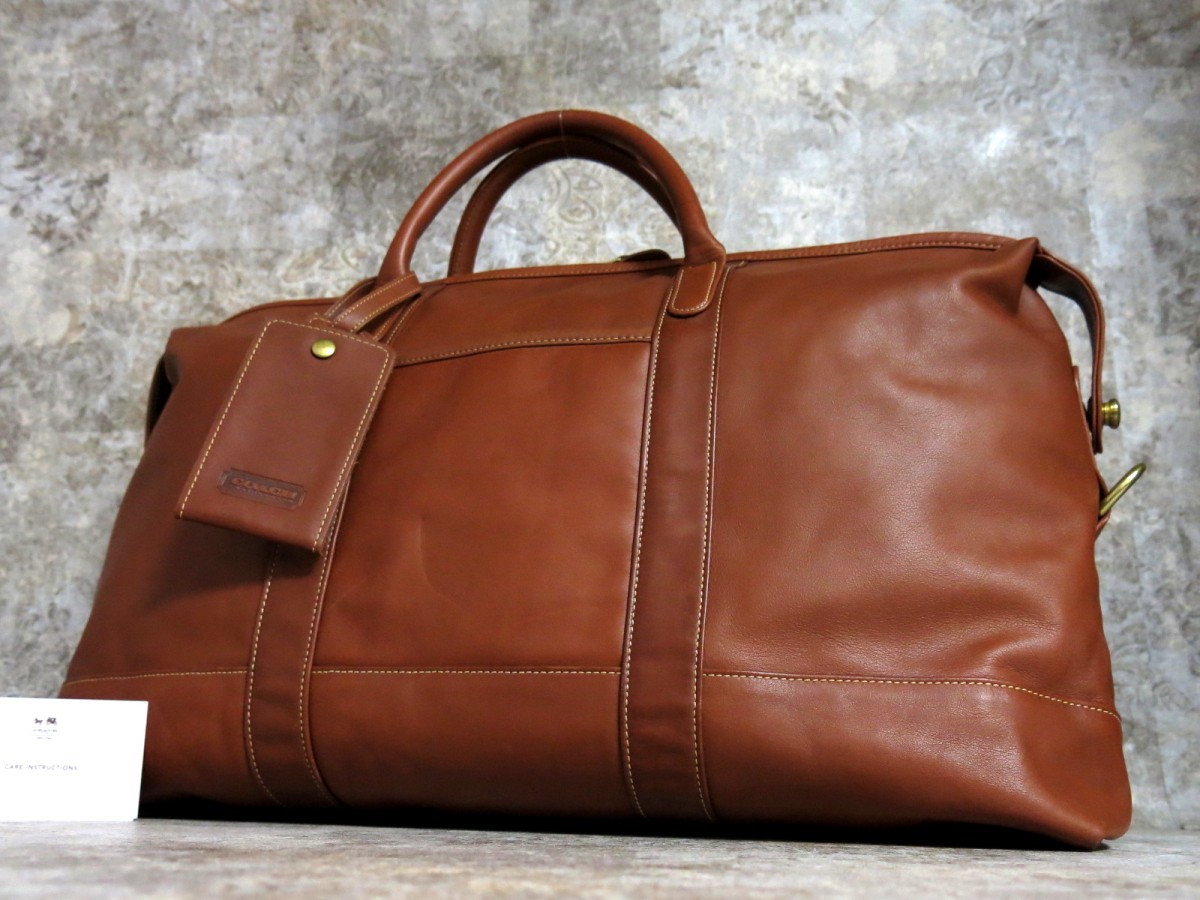 □美品□COACH コーチ□メンズ□グレイン レザー 本革□ボストン