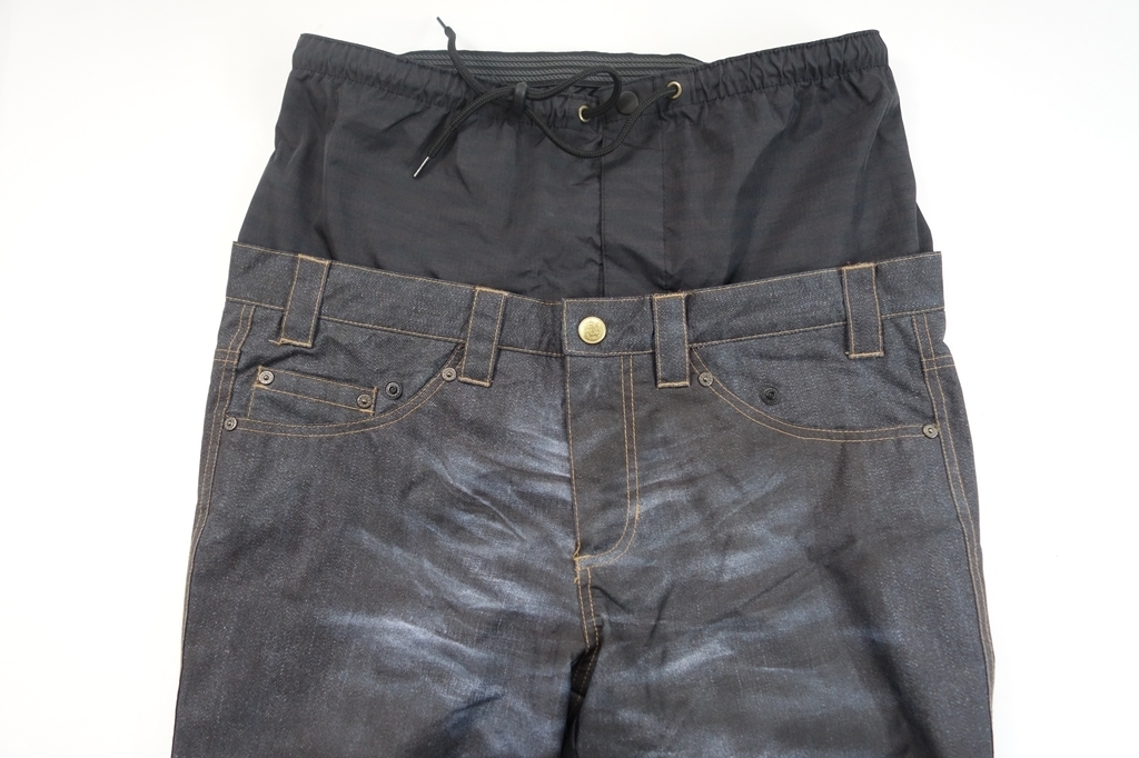 中古 キレイ 14/15 GUSH ガッシュ デニムプリント スノーボードパンツ 