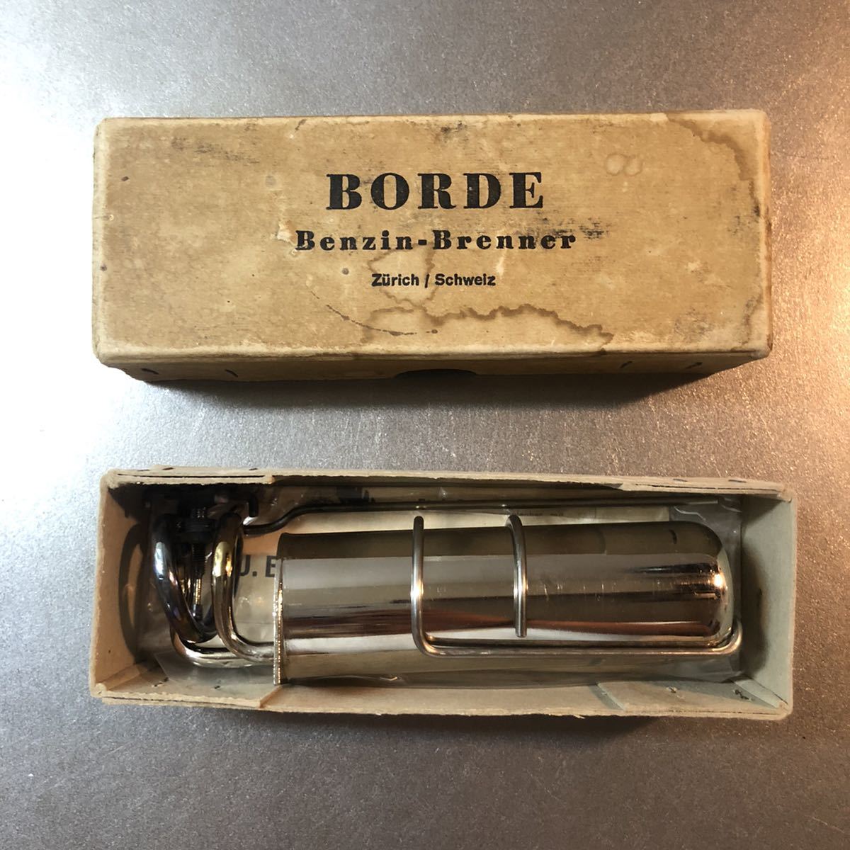 BORDE Benzin Brenner - Benzin-Brenner ボルド バーナーBORDE ボルドーバーナー スイス製 ②希少ボルドーバーナー ストーブ&frasl;コンロ Borde ガソリンバーナー ボルドー 山より道具 「ボルドーバーナー」ストーブ、コンロ