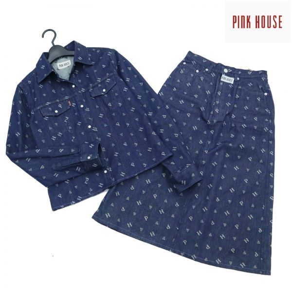 ピンクハウス デニムジャケットスカートセット PINK HOUSE ピンク 
