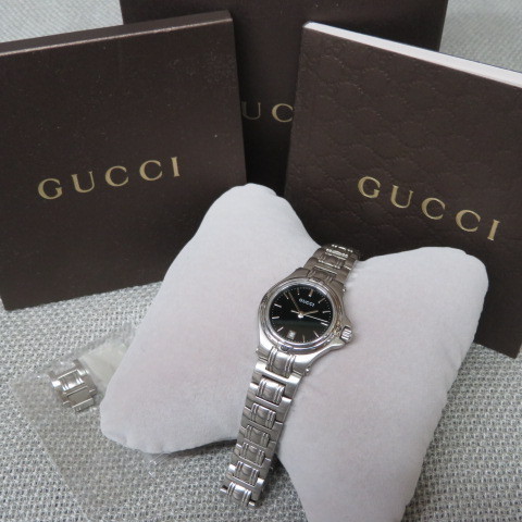 GUCCI グッチ 9040L レディース腕時計 クォーツ シルバー デイト SS