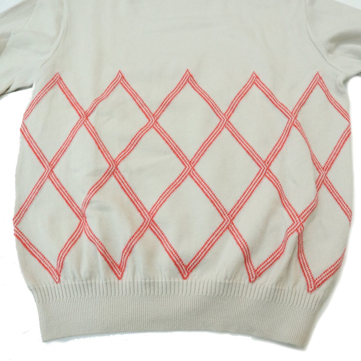 美品★ adidas GOLF Club アディダス ゴルフ ロゴ刺繍 ウール100％★ クルーネック ニット セーター Sz.M　メンズ 日本製　c68tc370
