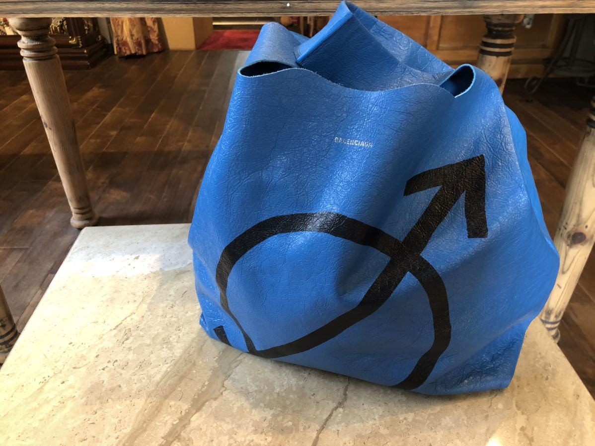 安い，得価 最高級 バレンシアガ ＢＡＬＥＮＣＩＡＧＡ スーパーマーケットショッパートート バッグ bag 兼用 ブルー(かばん、バッグ)｜売買されたオークション情報、yahooの商品情報をアーカイブ公開 - かばん、バッグ