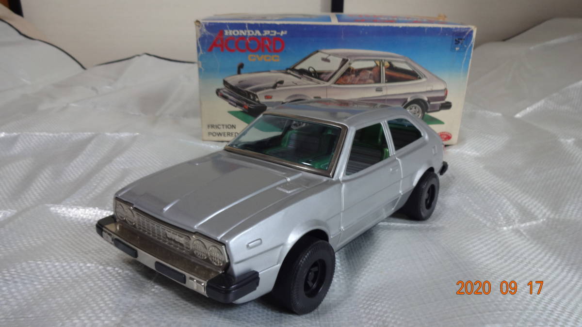 野村トーイ ブリキ ホンダ HONDA アコード ACCORD 青 約30㎝ 1970年代 年代物 当時物 昭和レトロ ビンテージ おもちゃ 自動車 ヴィンテージ 野村トーイ ホンダ アコード ブリキ玩具 当時物 相場金額買取コレクター
