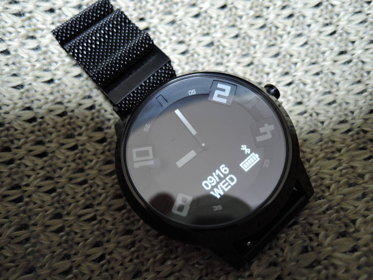 □Lenovo WATCH X スマートウォッチ アナデジ ブラックメタル