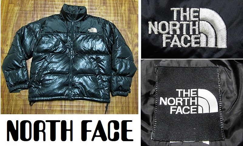 希少USA買付90年代ノースフェイスNorthFace刺繍入りダウンジャケット