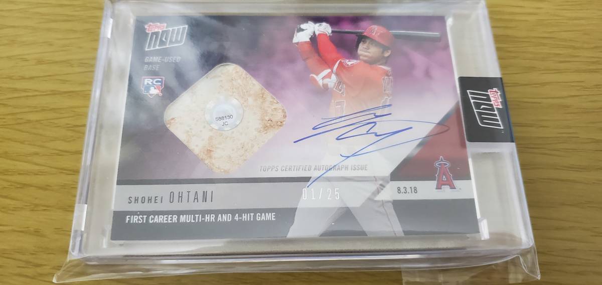 topps now 大谷翔平 初マルチホームラン+4ヒット記念サインカード 大谷 