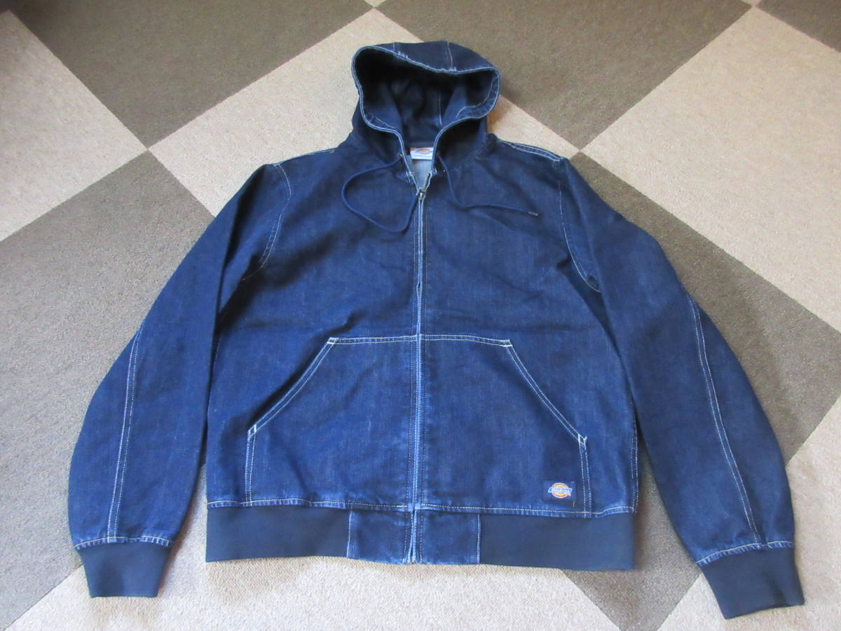Dickies デニムパーカー L インディゴ フーディー ジャケット アウター 