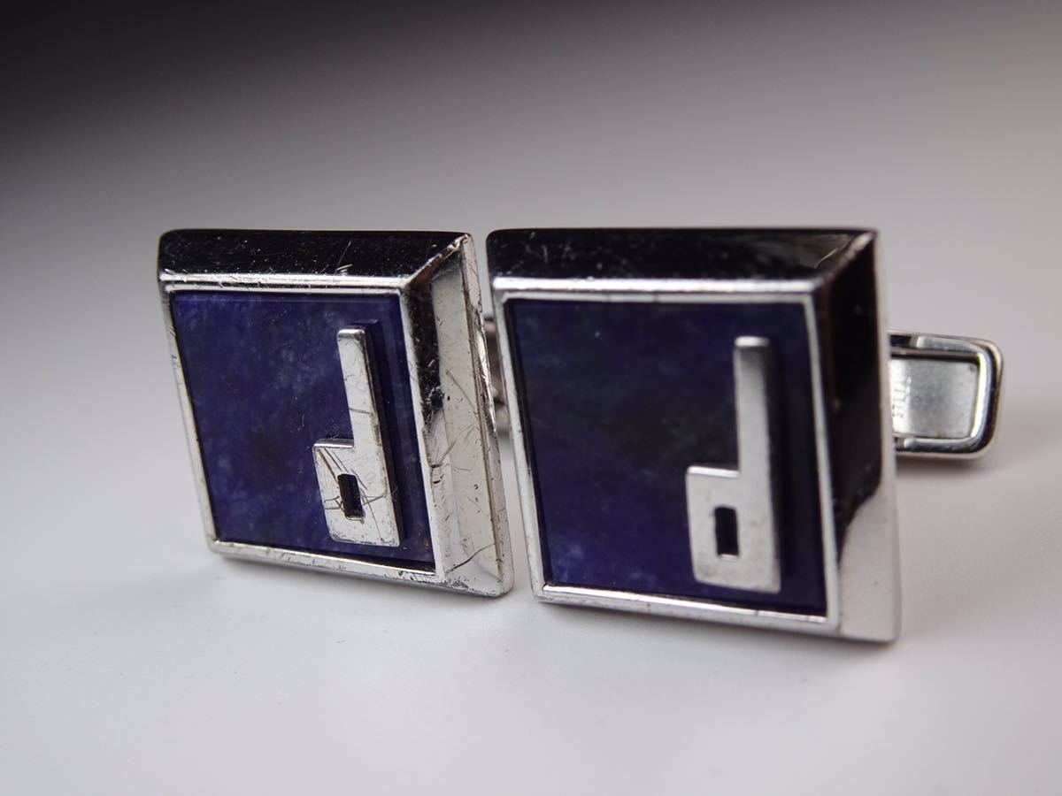 ダンヒル ラピスラズリ スクエア dロゴ dunhill cufflinks カフス