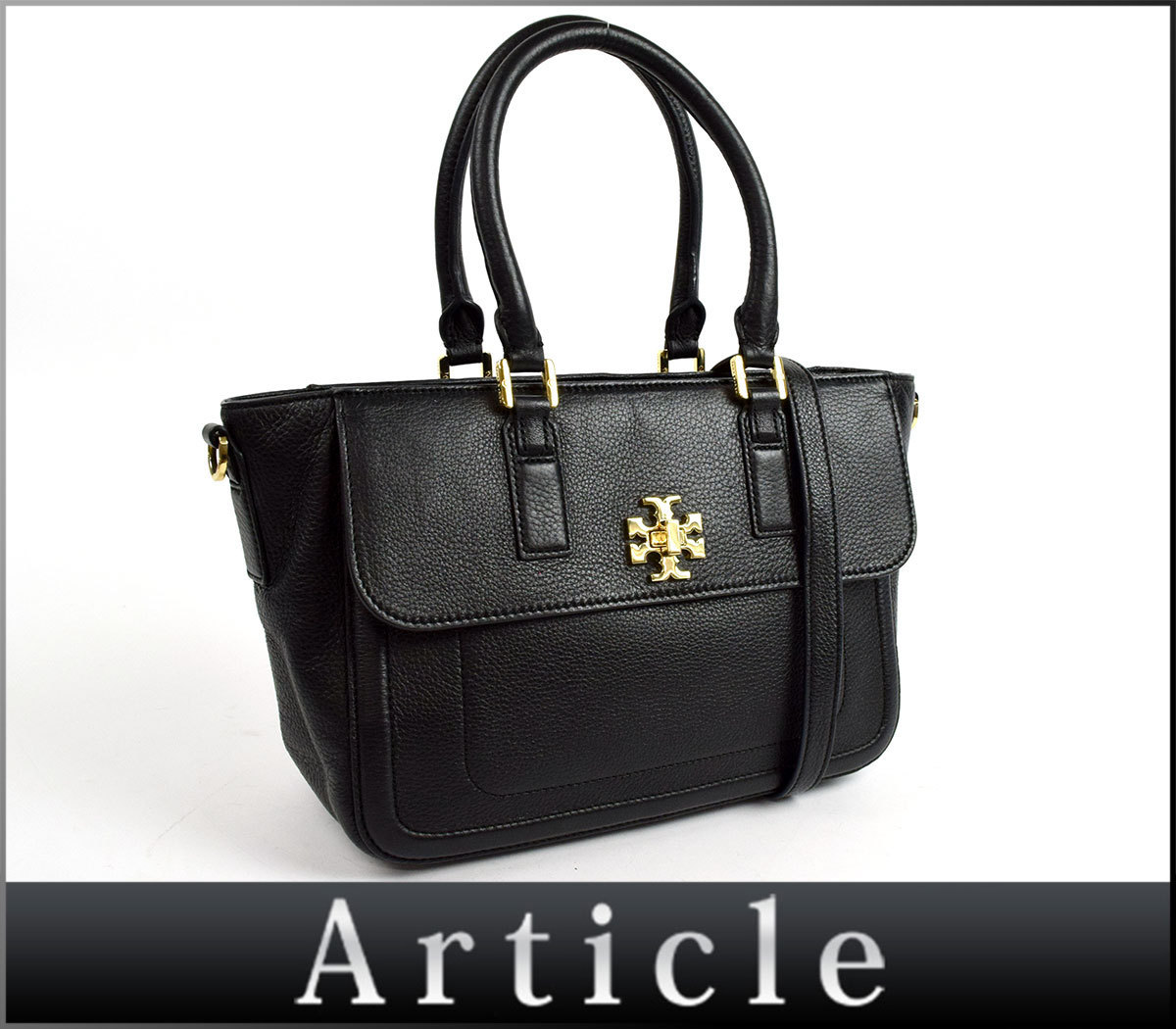 2608-49｜美品｜トリーバーチ ショルダーバッグ レザー ブラック 