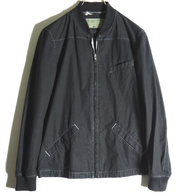 W8756f23　■COMME des GARCONS HOMME コムデギャルソンオム■　AD2000 ヴィンテージ 加工 コットンジャケット ブルゾン 黒 春秋