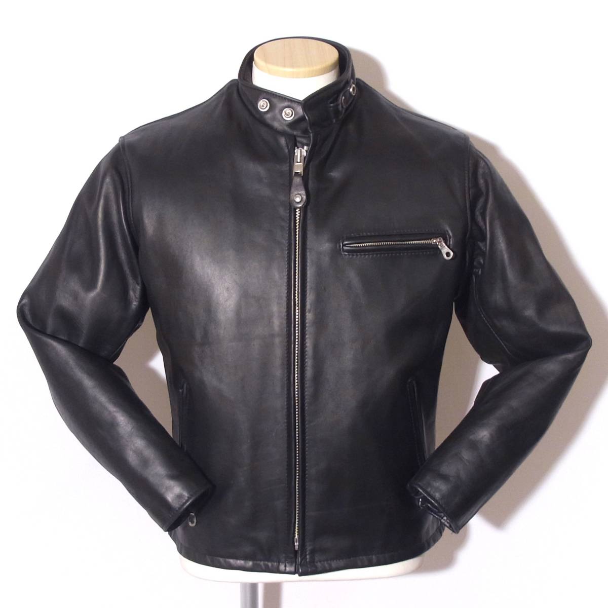 美品⁄高年式Schottショット立襟シングルライダース141⁄38641⁄