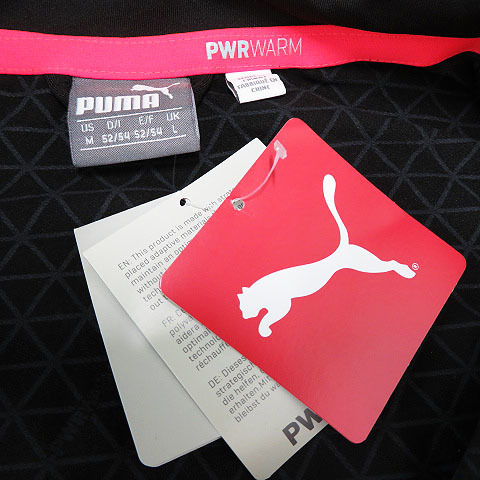 ハーフジップ PUMA プーマ 長袖 GOLF プーマゴルフ シャドウキャット ジップ 長袖Tシャツ ハーフジップシャツ ゴルフ ゴルフウェア ボーダー M シャツ サイズ：XL