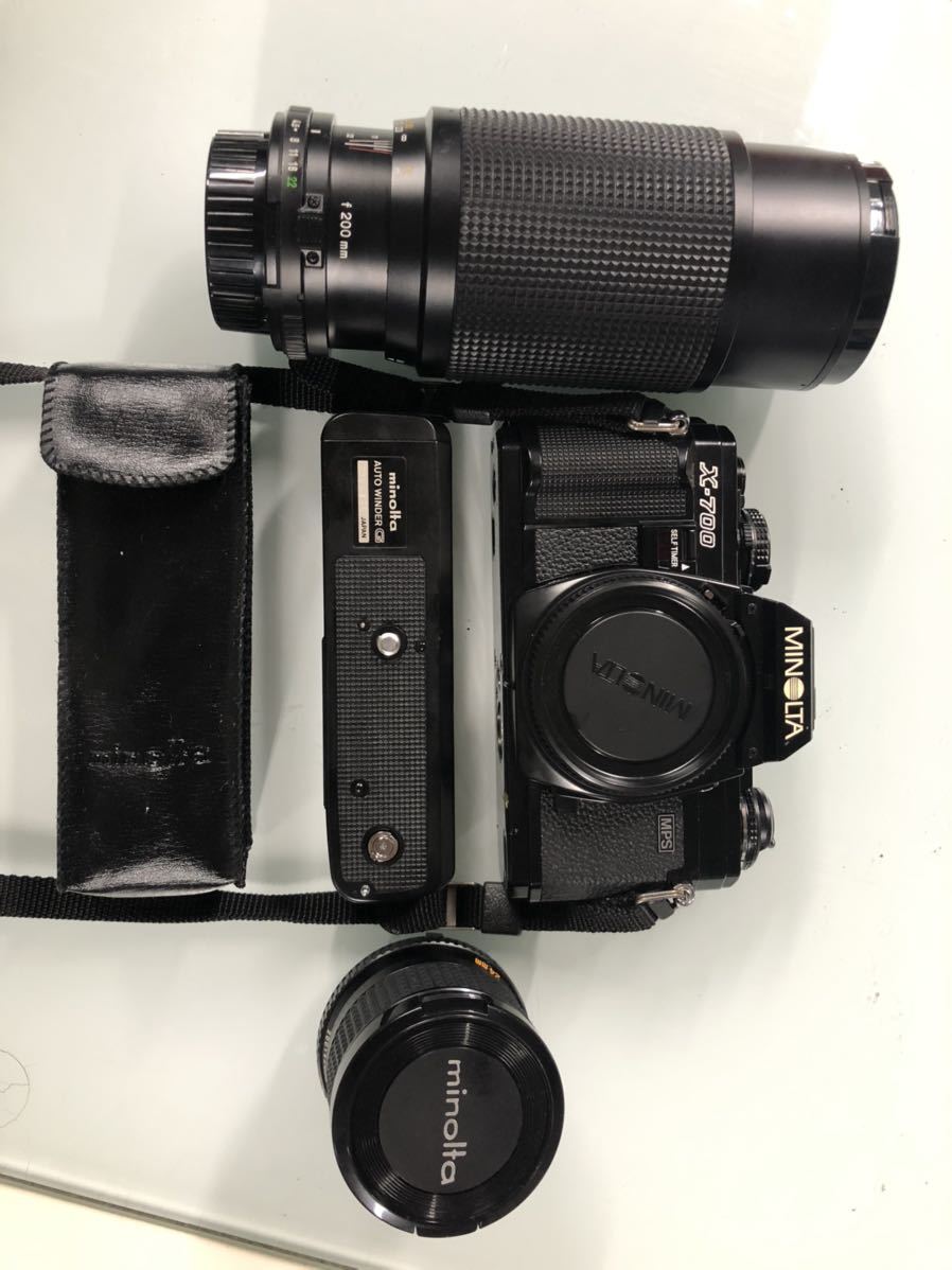 【希少セット！MINOLTA X-700 オートワインダーG セット】 MINOLTA X-700 MPS 広角レンズ AUTO WINDER G ミノルタ フィルムカメラ