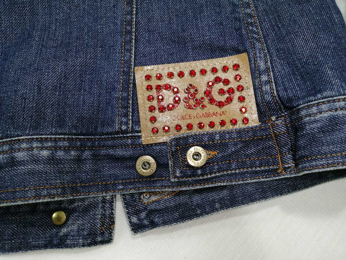 D&Gドルガバディーアンドジーダメージ加工 デニムジャケット GジャンS