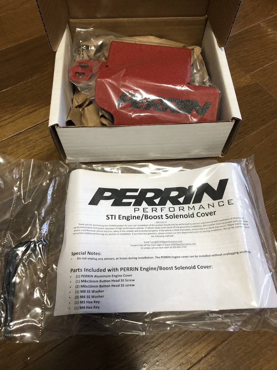 PERRIN ブーストソレノイドカバー(RED) WRX VAB