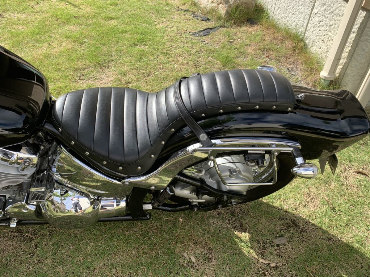 ドラッグスター400クラシック取り外し 社外コブラシート YAMAHA