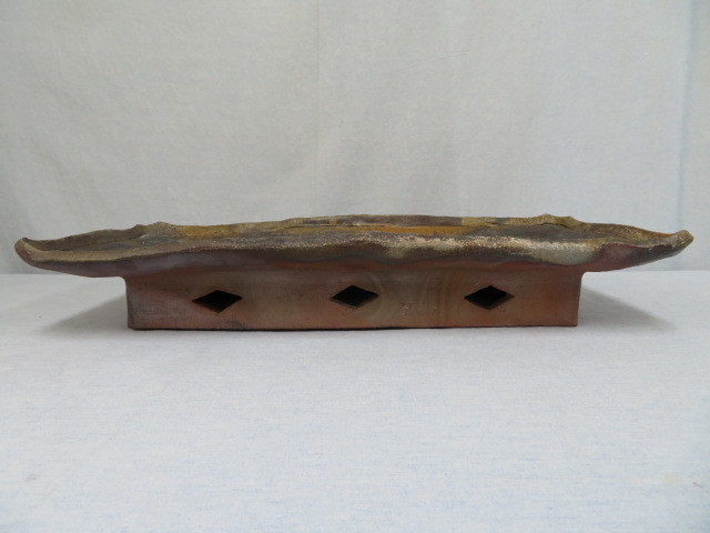 嶋工房 – AYA-TORI 備前焼 脚付き角皿 嶋幸博 岡山伝統工芸品 食器