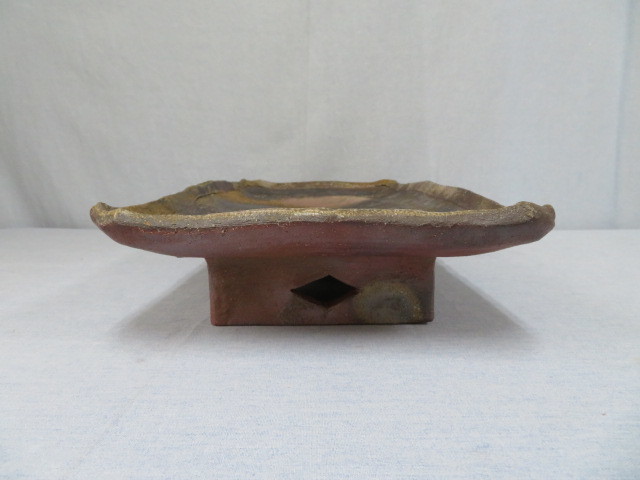 嶋工房 – AYA-TORI 備前焼 脚付き角皿 嶋幸博 岡山伝統工芸品 食器