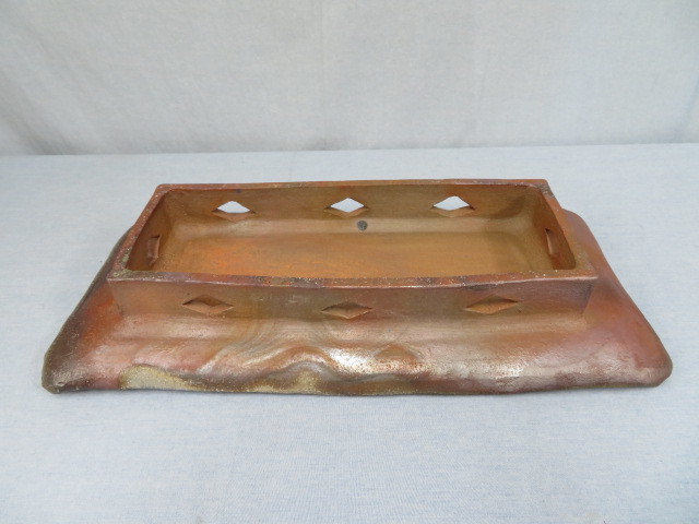 嶋工房 – AYA-TORI 備前焼 脚付き角皿 嶋幸博 岡山伝統工芸品 食器