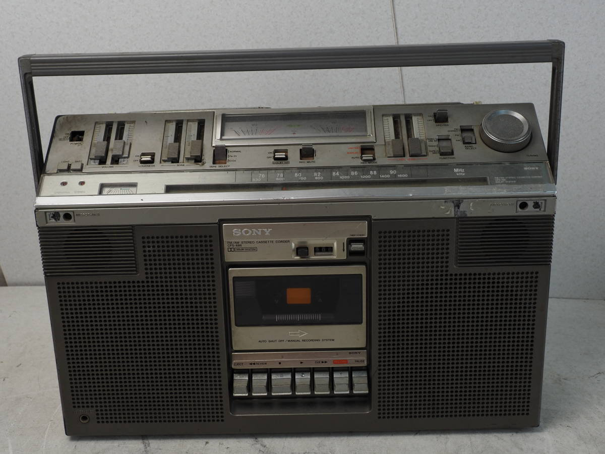 ○昭和レトロ SONY ソニー ラジカセ CFS-686 ジャンク ○昭和レトロ