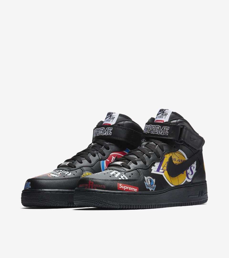 Supreme NIKE NBA Air Force 1 Mid Black 新品未使用 US11 29cmシュプリーム ナイキ エアフォース1 ブラック