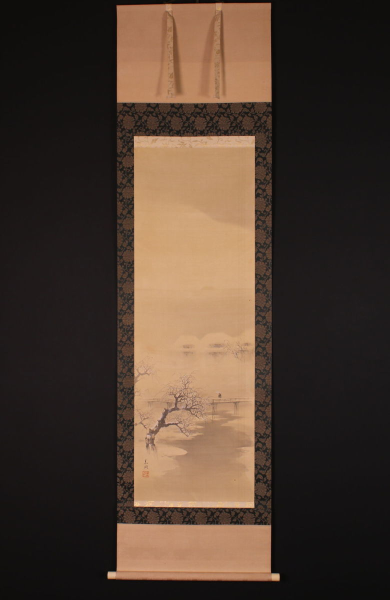 高品質，人気セール 模写 一灯 c9513 結城素明 雪景鴨川図 共箱 川端玉章師事 无声会(山水、風月)｜売買されたオークション情報、yahooの商品情報をアーカイブ公開 - オークファン 山水、風月
