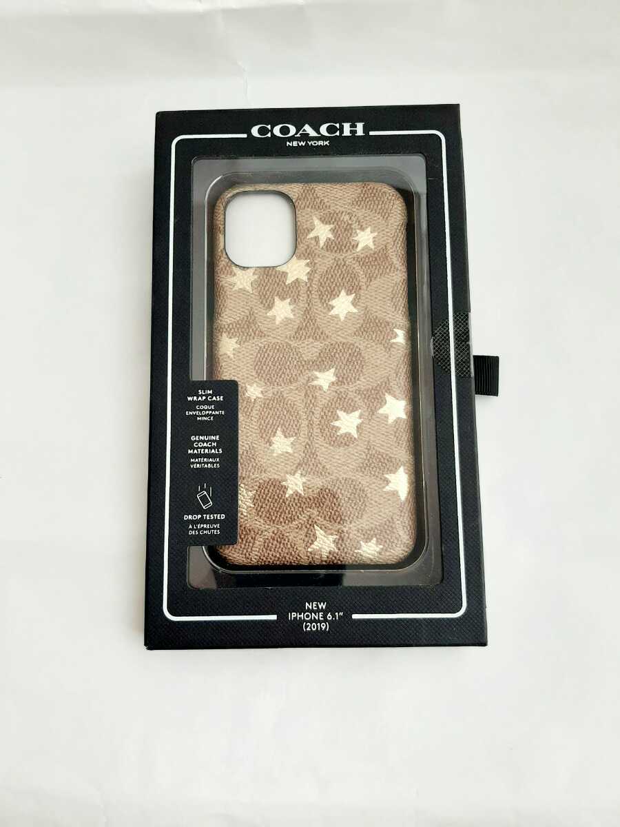 コーチ iPhone11ケース スター 星 レザー 新品CoachコーチiPhone 11